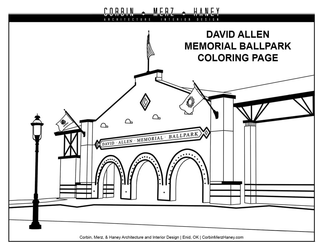 David Allen Memorial Ballpark Coloring Page